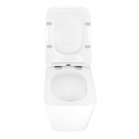 Унитаз подвесной AZARIO AZ-101C безободковый, с монтажной рамой, глянцевый белый