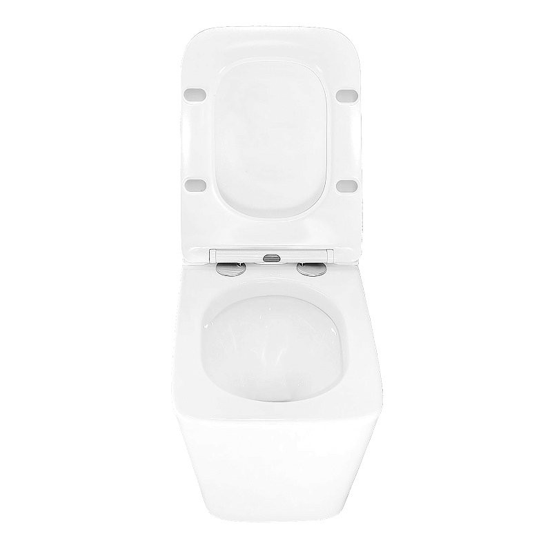 Унитаз подвесной AZARIO AZ-101C безободковый, с монтажной рамой, глянцевый белый