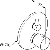 Термостатический смеситель встраиваемый Kludi Balance 528308775 для ванны с душем Термостатический смеситель встраиваемый Kludi Balance 528308775 для ванны с душем