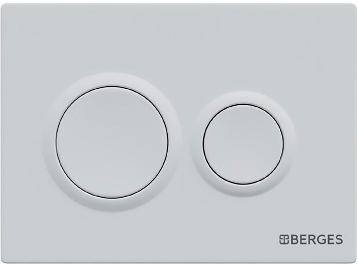 Кнопка смыва Berges Novum O4 soft touch белая