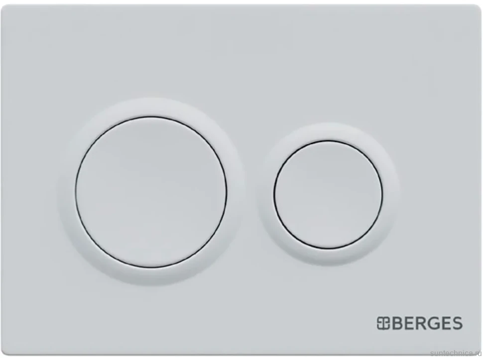 Кнопка смыва Berges Novum O4 soft touch белая