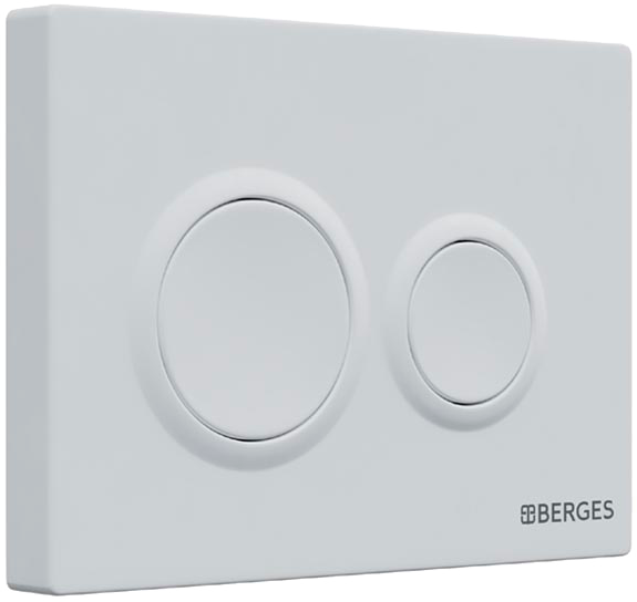 Кнопка смыва Berges Novum O4 soft touch белая