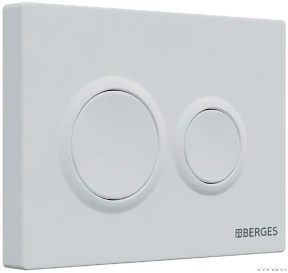 Кнопка смыва Berges Novum O4 soft touch белая