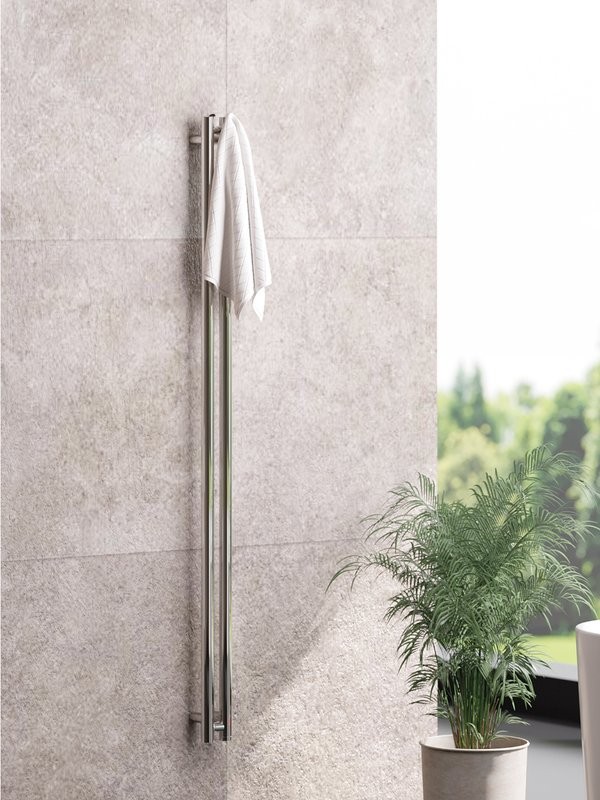 Полотенцесушитель электрический Сунержа Нюанс 4.0 00-0881-1553 150x10 см, подключение справа, скрытое подключение справа, без покрытия, I-образный