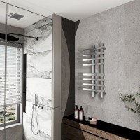 Полотенцесушитель электрический Bauedge Wind R 50х80, нержавеющая сталь полированная
