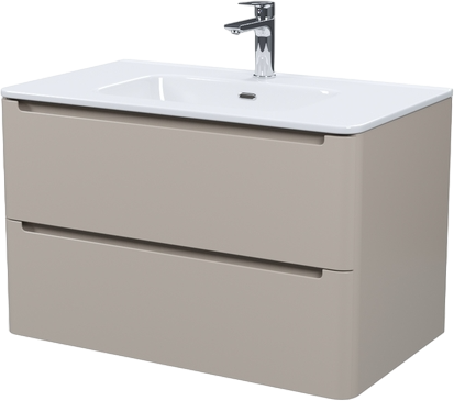 Тумба с раковиной IDDIS Edifice 80 подвесная, капучино, раковина 0108000i28