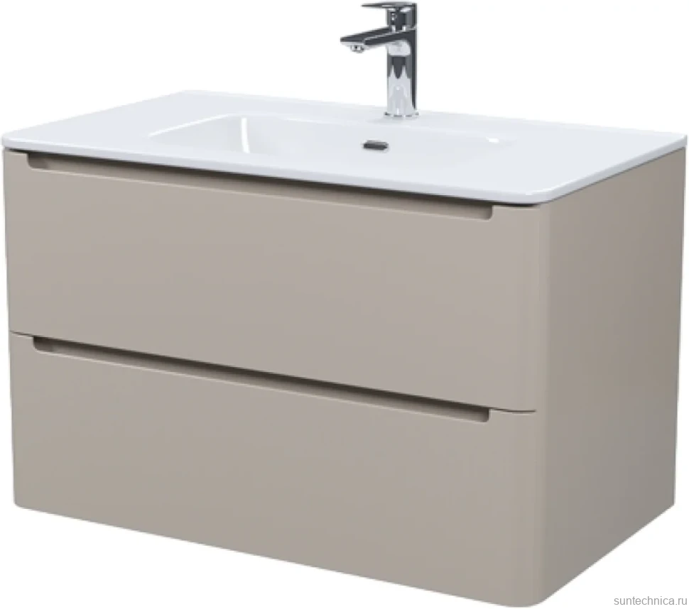Тумба с раковиной IDDIS Edifice 80 подвесная, капучино, раковина 0108000i28