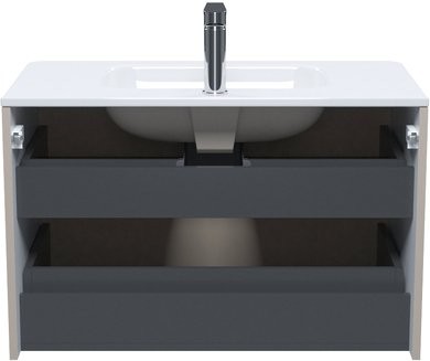 Тумба с раковиной IDDIS Edifice 80 подвесная, капучино, раковина 0108000i28