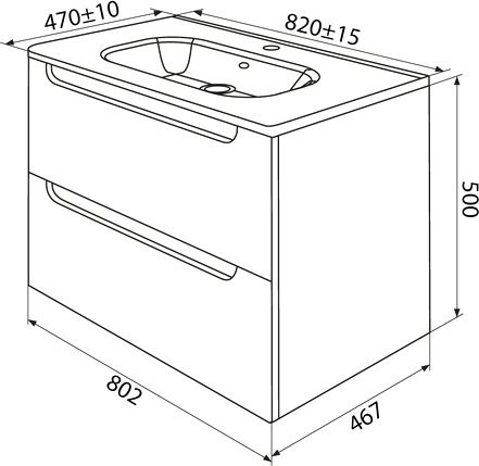 Тумба с раковиной IDDIS Edifice 80 подвесная, капучино, раковина 0108000i28