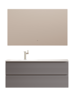 Мебель для ванной комнаты Sancos Folk 120 L подвесная, 2 ящика, grey soft