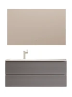 Мебель для ванной комнаты Sancos Folk 120 L подвесная, 2 ящика, grey soft