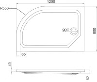 Поддон для душа Triton ПД16 левый 120х80