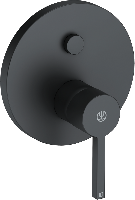 Встраиваемый смеситель для душа и ванны Kludi Nova Fonte Puristic 206593915 черный матовый