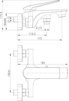 Смеситель для ванны с душем Lemark Allegro LM5914CW