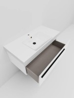 Тумба с раковиной La Fenice Elba 100 подвесная, bianca, раковина Cubo 100