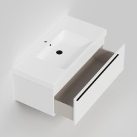 Тумба с раковиной La Fenice Elba 100 подвесная, bianca, раковина Cubo 100