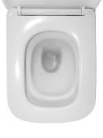 Унитаз подвесной AZARIO Cascad AZ-10002 безободковый, с микролифтом, глянцевый белый