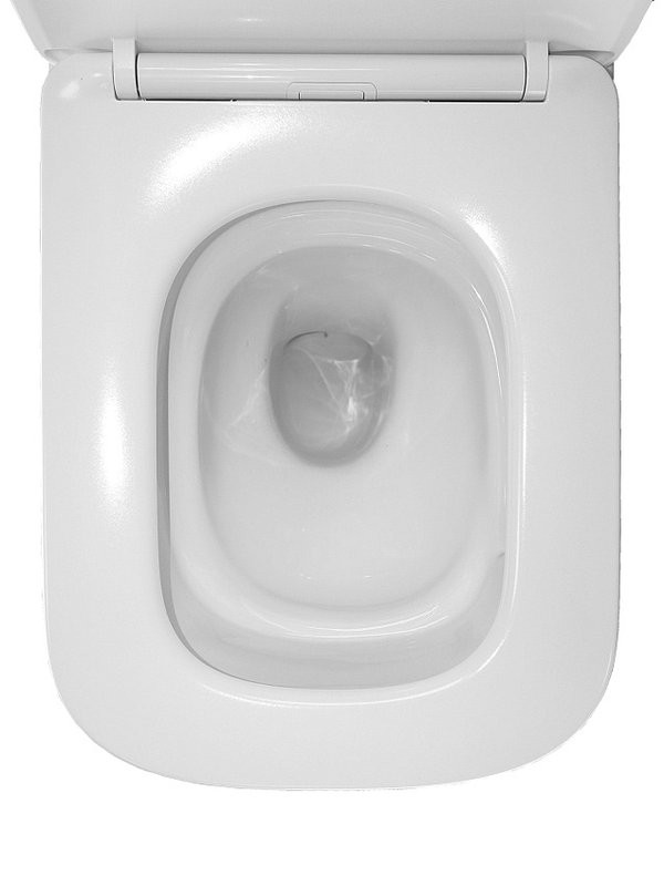 Унитаз подвесной AZARIO Cascad AZ-10002 безободковый, с микролифтом, глянцевый белый