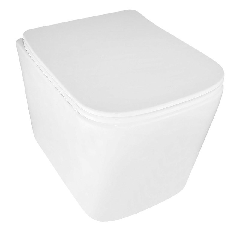 Унитаз подвесной AZARIO Cascad AZ-10002 безободковый, с микролифтом, глянцевый белый