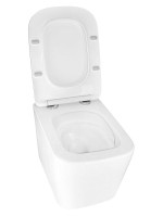 Унитаз подвесной AZARIO Cascad AZ-10002 безободковый, с микролифтом, глянцевый белый