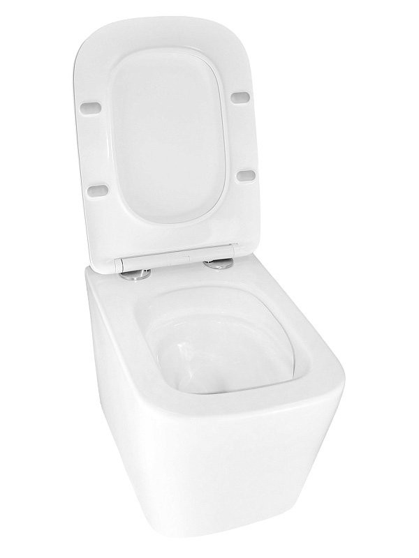 Унитаз подвесной AZARIO Cascad AZ-10002 безободковый, с микролифтом, глянцевый белый