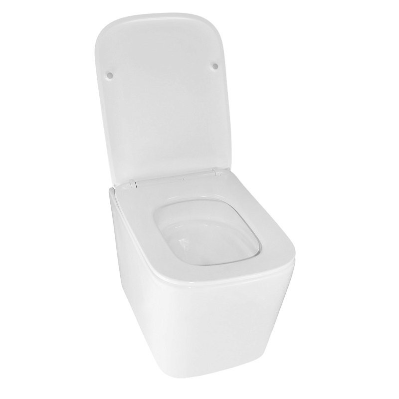 Унитаз подвесной AZARIO Cascad AZ-10002 безободковый, с микролифтом, глянцевый белый