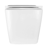 Унитаз подвесной AZARIO Cascad AZ-10002 безободковый, с микролифтом, глянцевый белый