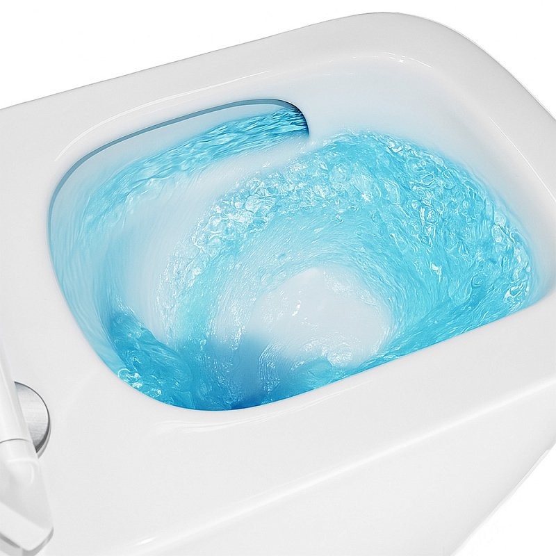 Унитаз подвесной AZARIO Cascad AZ-10002 безободковый, с микролифтом, глянцевый белый