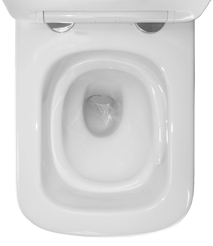 Унитаз подвесной AZARIO Cascad AZ-10002 безободковый, с микролифтом, глянцевый белый