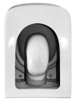 Унитаз подвесной AZARIO Cascad AZ-10002 безободковый, с микролифтом, глянцевый белый