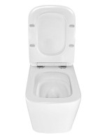 Унитаз подвесной AZARIO Cascad AZ-10002 безободковый, с микролифтом, глянцевый белый