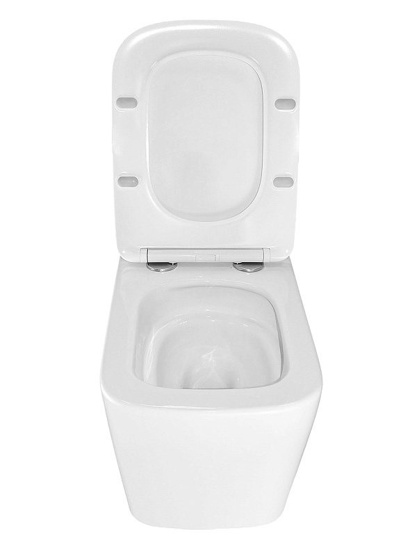 Унитаз подвесной AZARIO Cascad AZ-10002 безободковый, с микролифтом, глянцевый белый