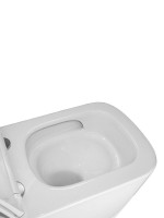 Унитаз подвесной AZARIO Cascad AZ-10002 безободковый, с микролифтом, глянцевый белый