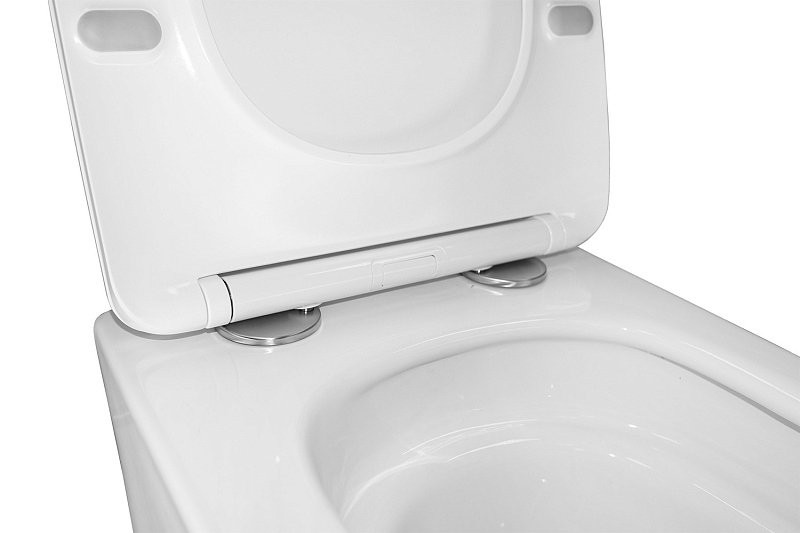 Унитаз подвесной AZARIO Cascad AZ-10002 безободковый, с микролифтом, глянцевый белый