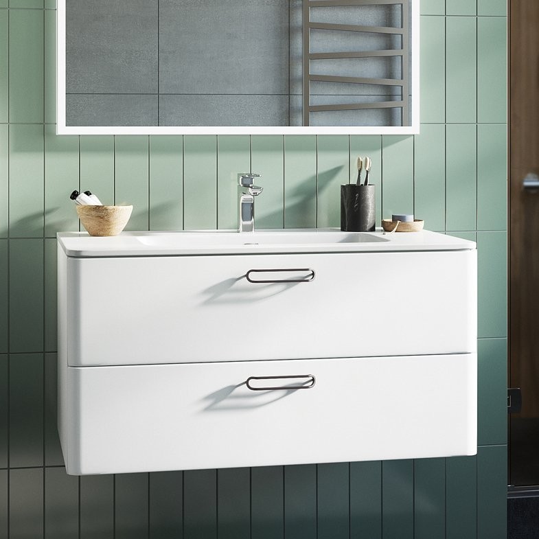 Тумба с раковиной IDDIS Brick 100