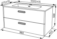 Тумба с раковиной IDDIS Brick 100