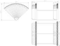 Полка Lemark Jasmine LM6682ORB черная бронза