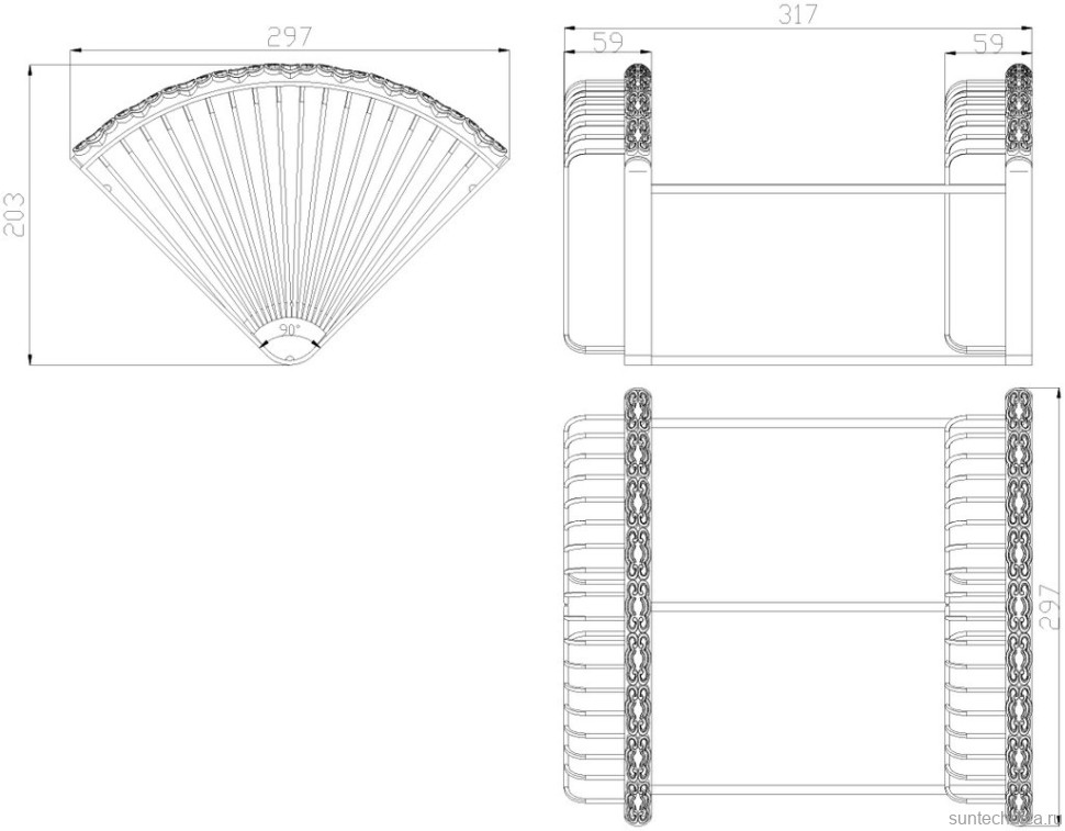 Полка Lemark Jasmine LM6682ORB черная бронза