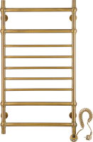 Полотенцесушитель электрический Secado Флоренция 4 105x55 см, подключение справа, бронза, лесенка, латунь