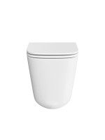 Унитаз подвесной KERAMA MARAZZI Cubo Geometrica безободковый, с микролифтом, глянцевый белый