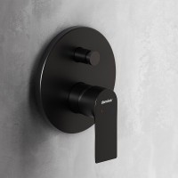 Встраиваемый смеситель для душа и ванны Damixa Apollo 477100300 С ВНУТРЕННЕЙ ЧАСТЬЮ, матовый черный