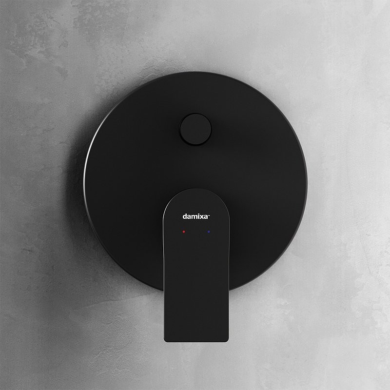 Встраиваемый смеситель для душа и ванны Damixa Apollo 477100300 С ВНУТРЕННЕЙ ЧАСТЬЮ, матовый черный