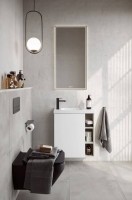 Мебель для ванной комнаты Aqwella Alba 60 L, подвесная, светлый камень