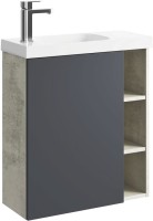 Мебель для ванной комнаты Aqwella Alba 60 L, подвесная, светлый камень