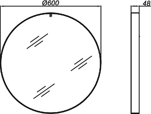 Мебель для ванной комнаты Aqwella Alba 60 L, подвесная, светлый камень