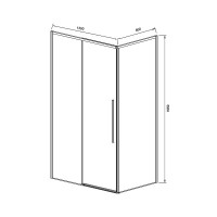 Душевой уголок Vincea Slim-N VSR-4SN8013CLG 130х80, профиль брашированное золото, стекло прозрачное