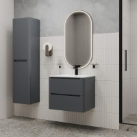 Мебель для ванной комнаты IDDIS Edifice 60 подвесная, темно-серая