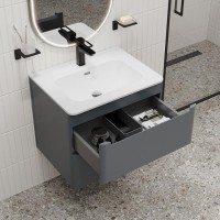 Мебель для ванной комнаты IDDIS Edifice 60 подвесная, темно-серая