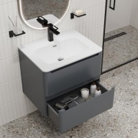 Мебель для ванной комнаты IDDIS Edifice 60 подвесная, темно-серая