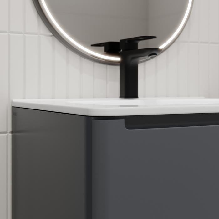 Мебель для ванной комнаты IDDIS Edifice 60 подвесная, темно-серая